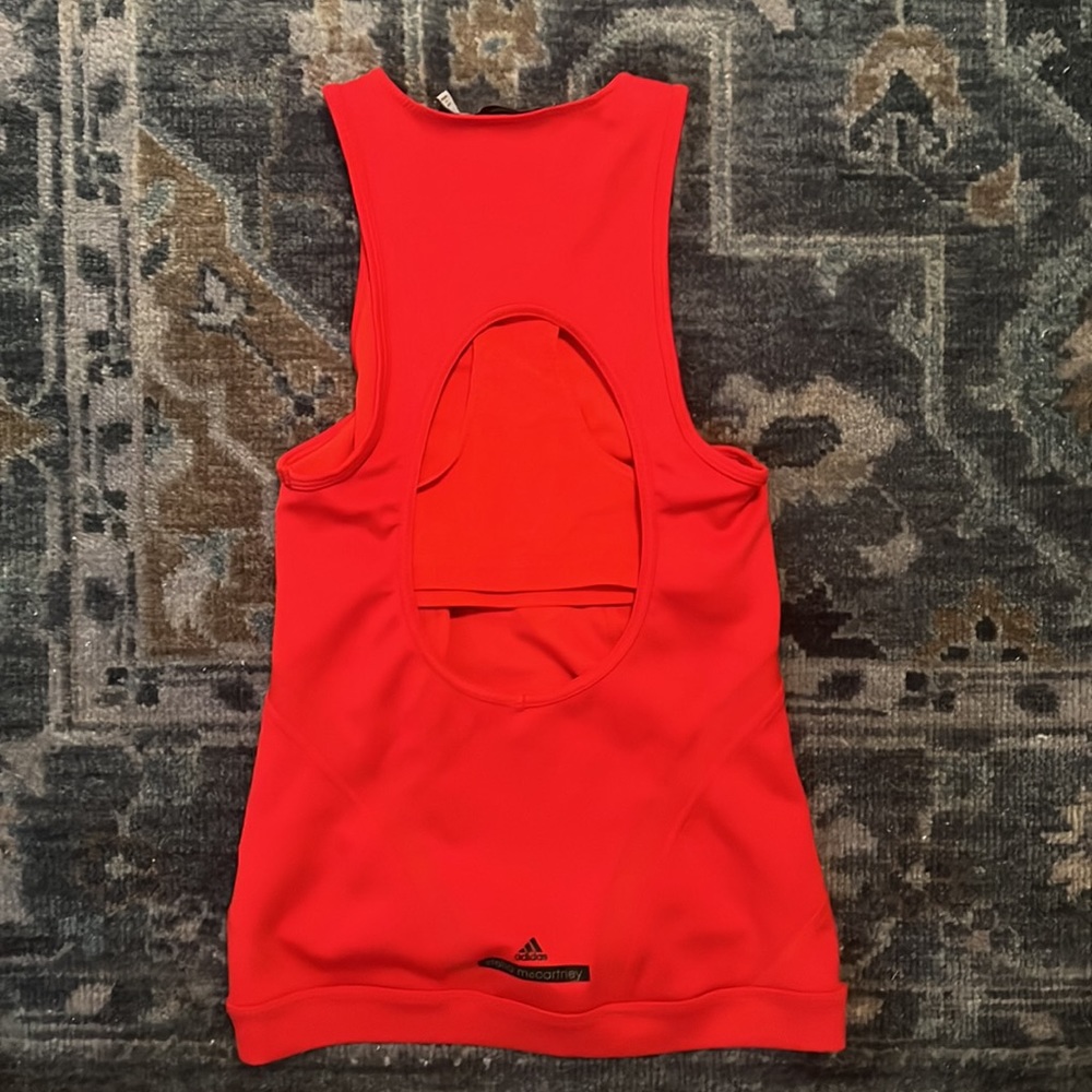 Stella McCartney for adidas open back with built in bra workout top. High neck. - Picture 2 of 5